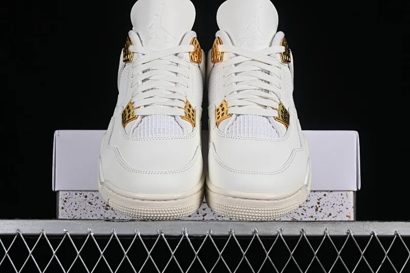 All categories Air Jordan Jordan series basketball shoes Air Jordan 4 LW version Air Jordan 4 Retro "Metallic Gold" AJ4 Joe 4 meters white gold AQ9129-170